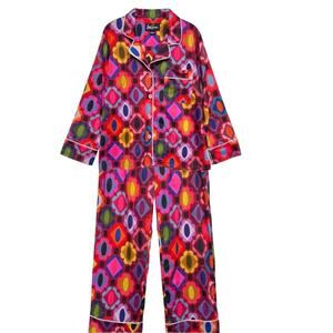 Lesley Evers Women's Multicolor 100% Cotton Kathryn Pajamas Set Size M